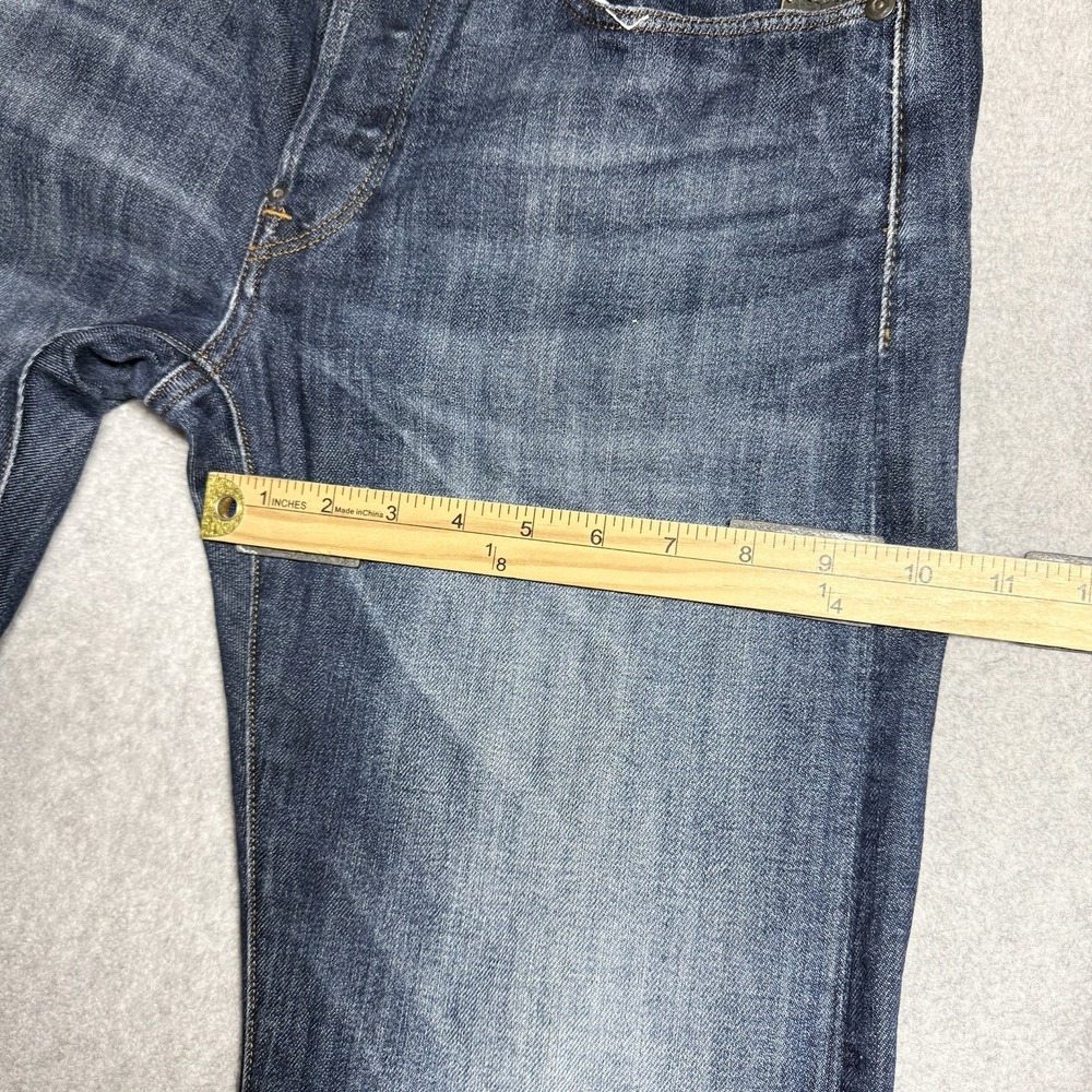 G Star Raw Jeans 32x30 Blue Attacc Low Straight Zip Pocket Whiskered Faded Opium - Picture 9 of 11